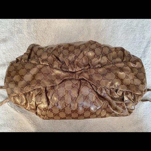AUTHENTIC VINTAGE GUCCI CRYSTAL MONOGRAM HYSTERIA HOBO BAG - Picture 2 of 16